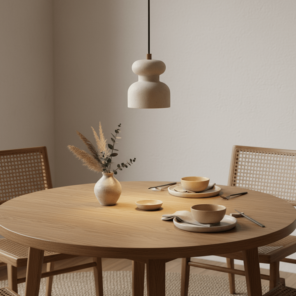 Ansel Textured Travertine Gourd Pendant Light