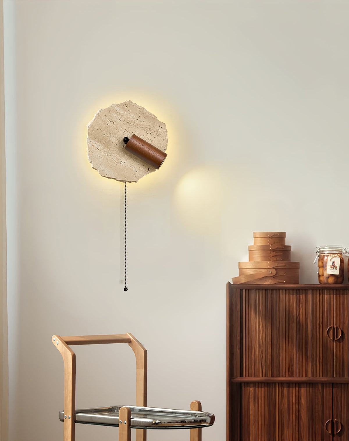 Valeriella Travertine Wall Light