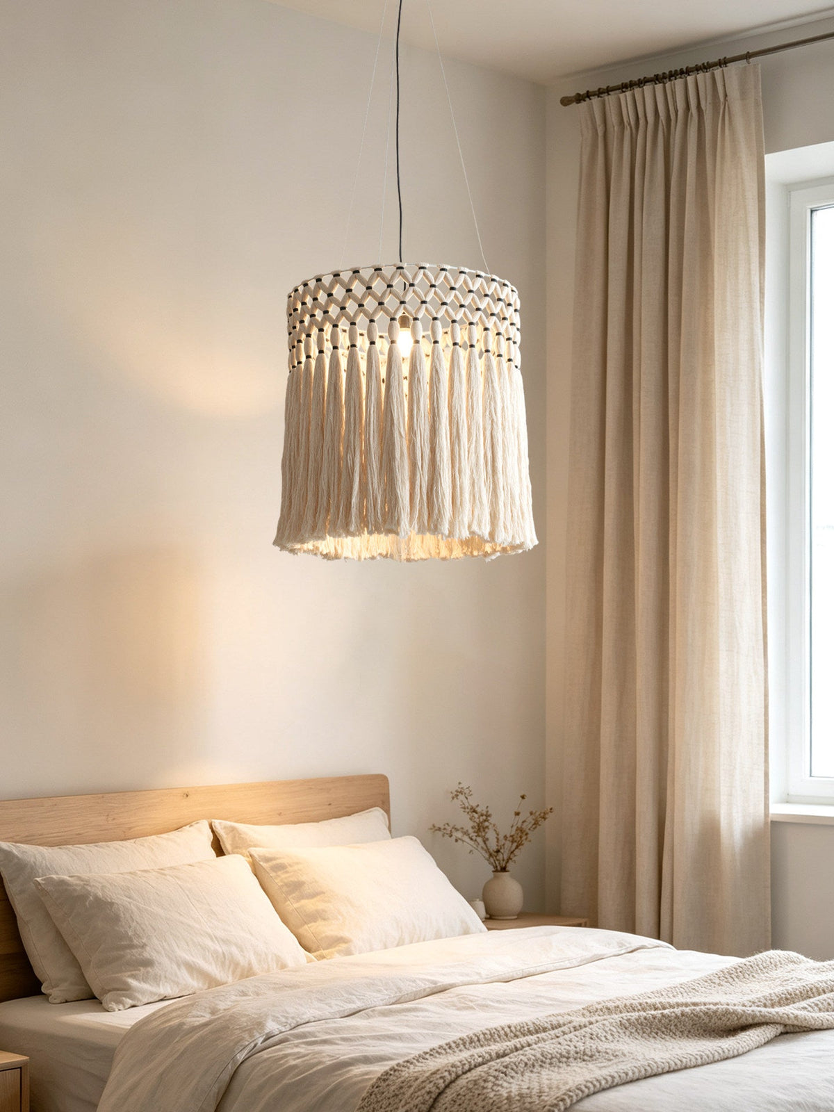 Ulmont Macrame Tassel Pendant Lamp