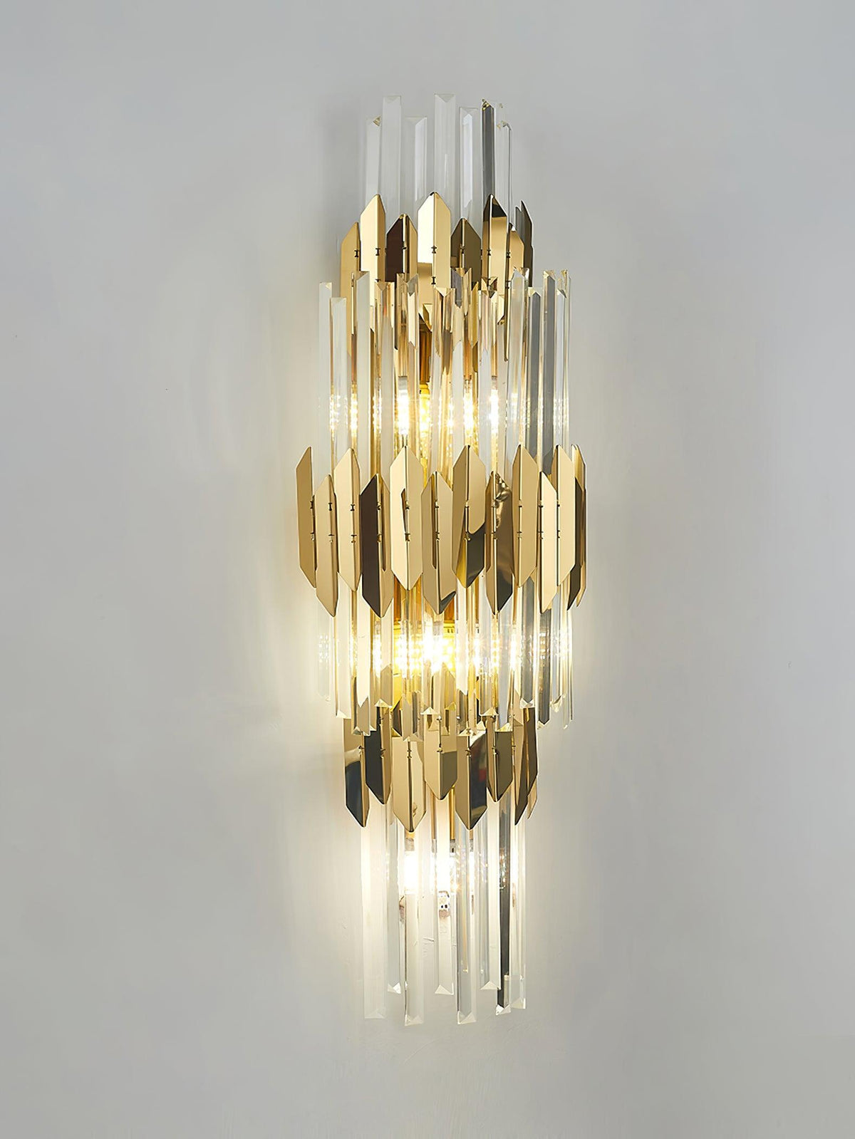 Elyoaria Nordic Art Three Layer Crystal Wall Light
