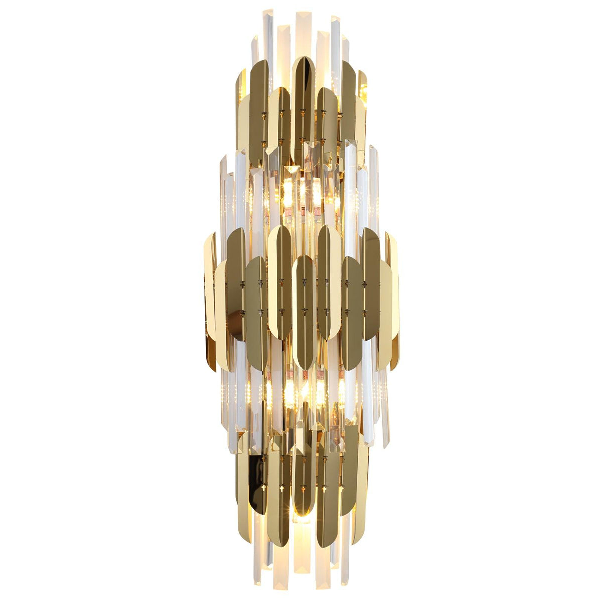 Elyoaria Nordic Art Three Layer Crystal Wall Light
