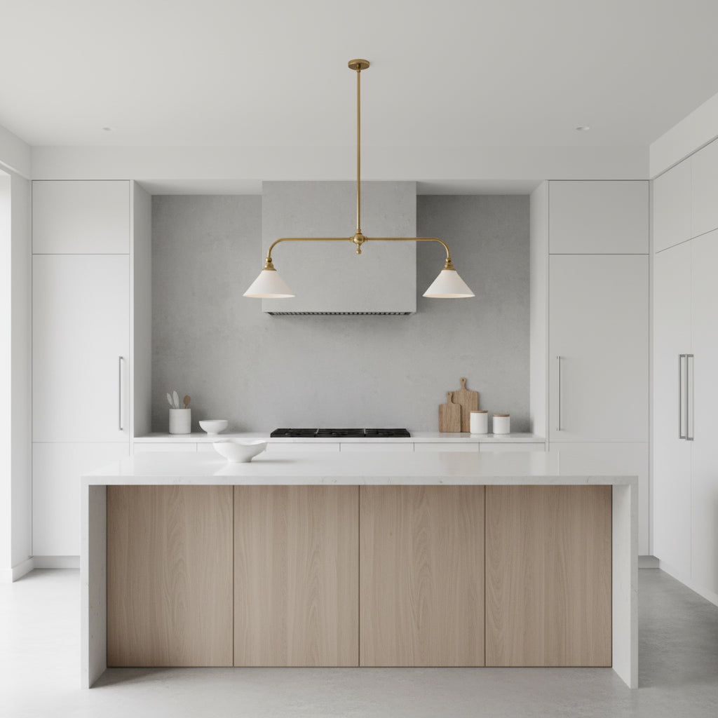 Veima Brass Linear Pendant Light