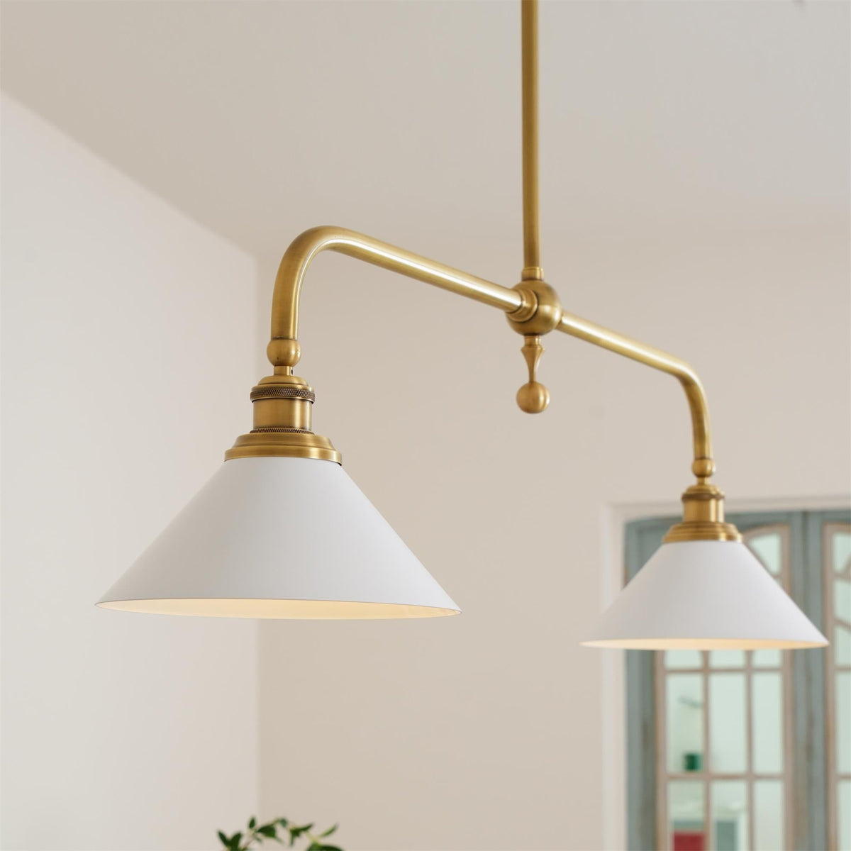 Veima Brass Linear Pendant Light