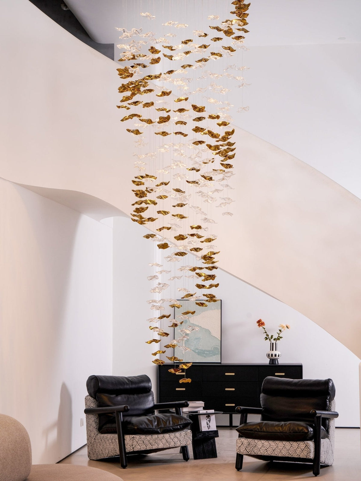 Velaise Luxury Tidal Art Glass Pendants Lamp
