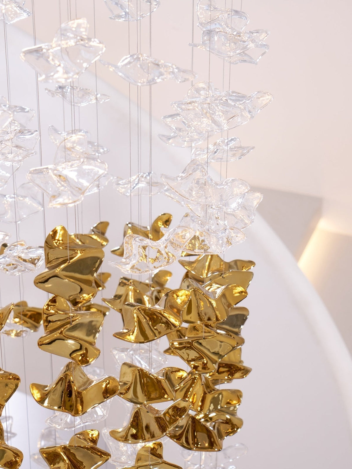 Nephele Crystal Leaf Chandelier