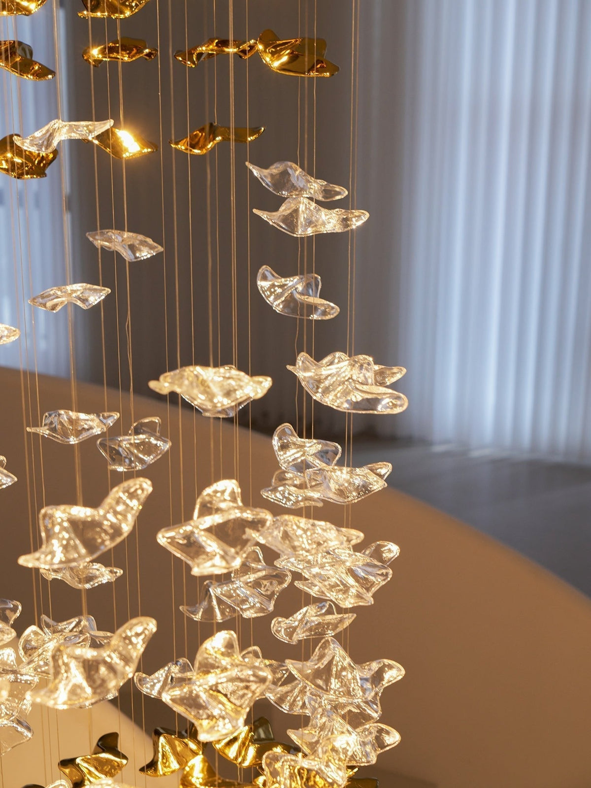 Velaise Luxury Tidal Art Glass Pendants Lamp
