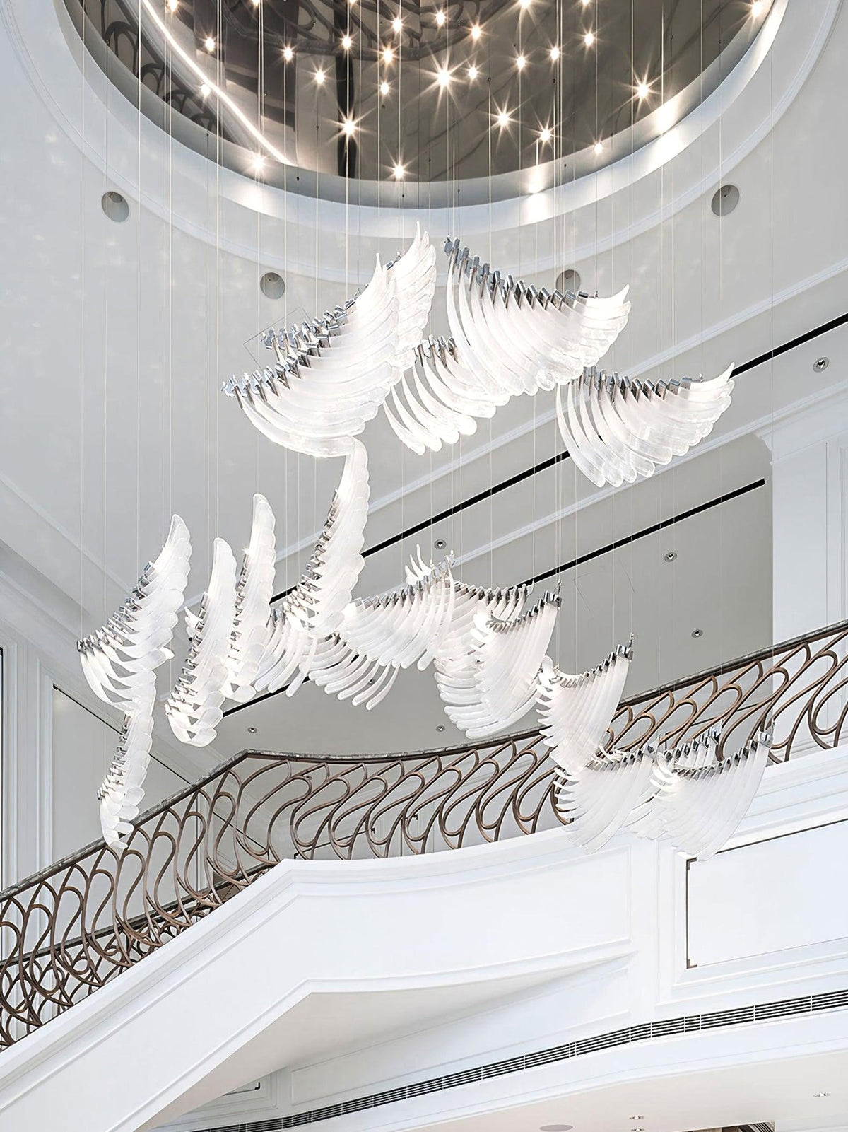 Tiered Postmodern Luxury Palmette Chandelier
