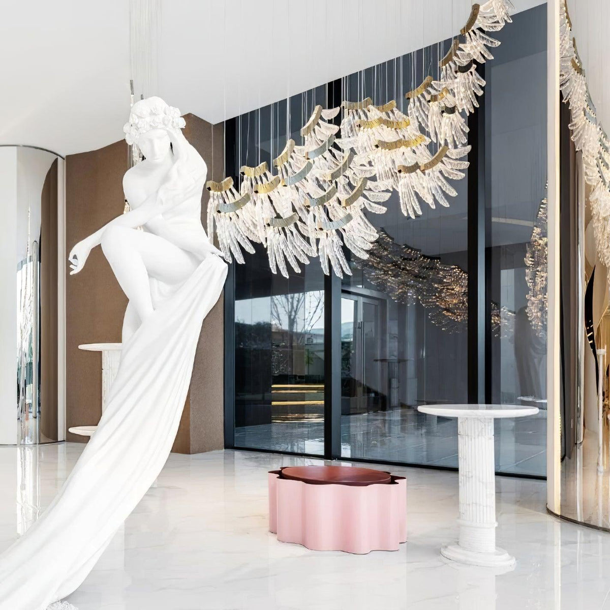 Tiered Postmodern Luxury Palmette Chandelier
