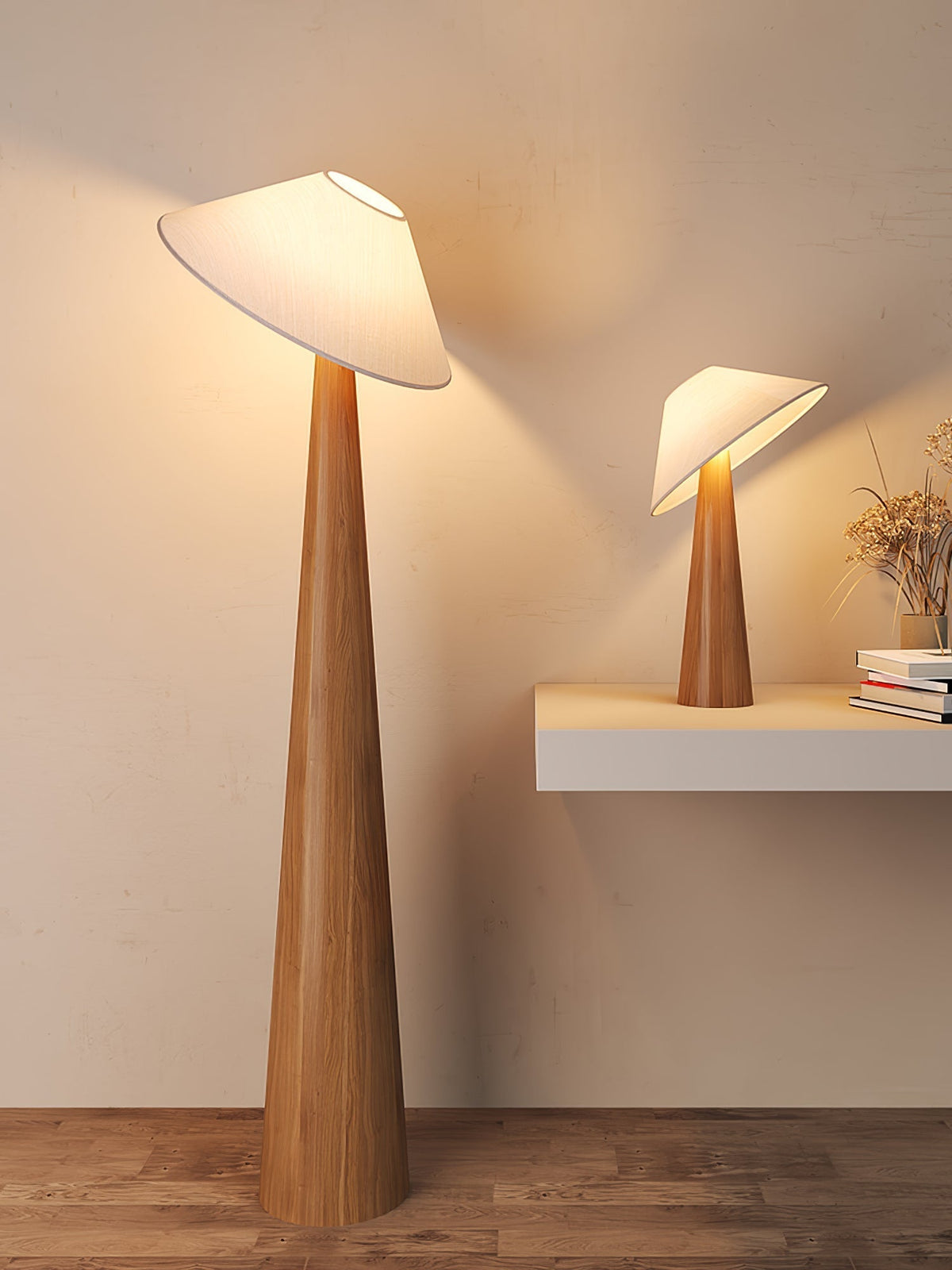 Vosile Sculptural Wood Table Lamp