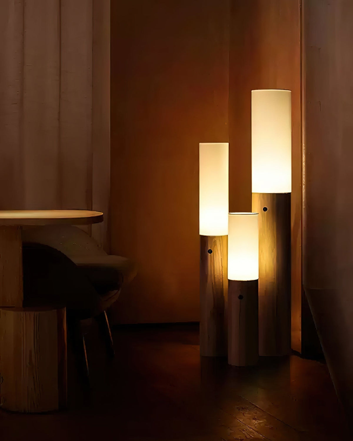 Viraalia Timber Column Floor Lamp