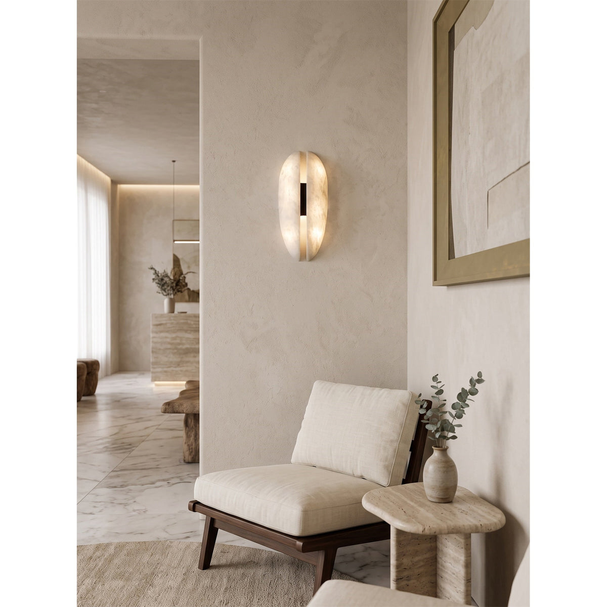 Ensha Alabaster Indoor Wall Light