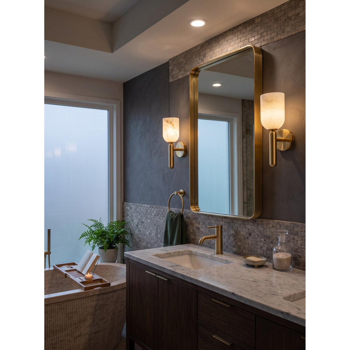 Ensha Alabaster Indoor Wall Light