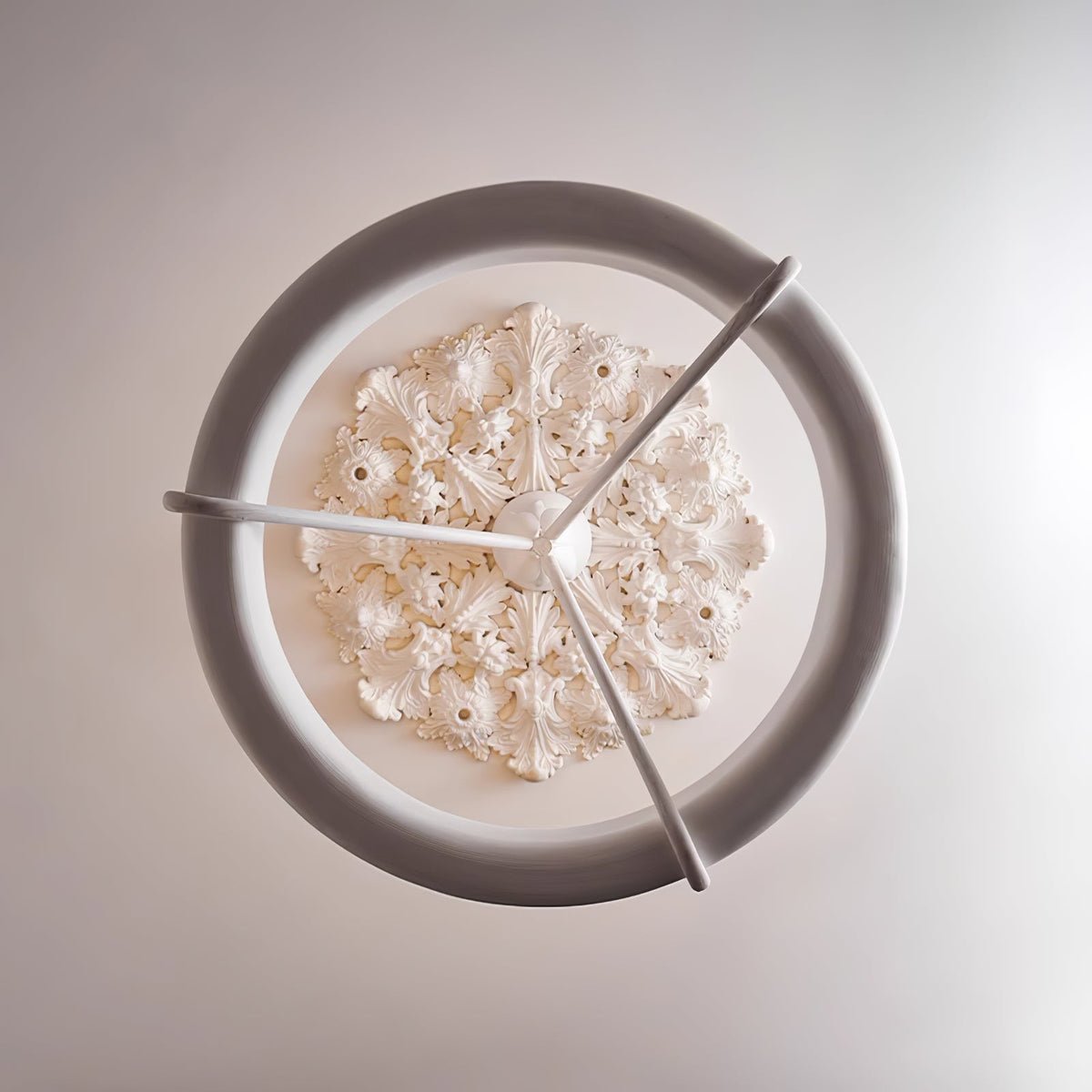 Eixor Chandelier Plaster White Floral Shape Minimalist