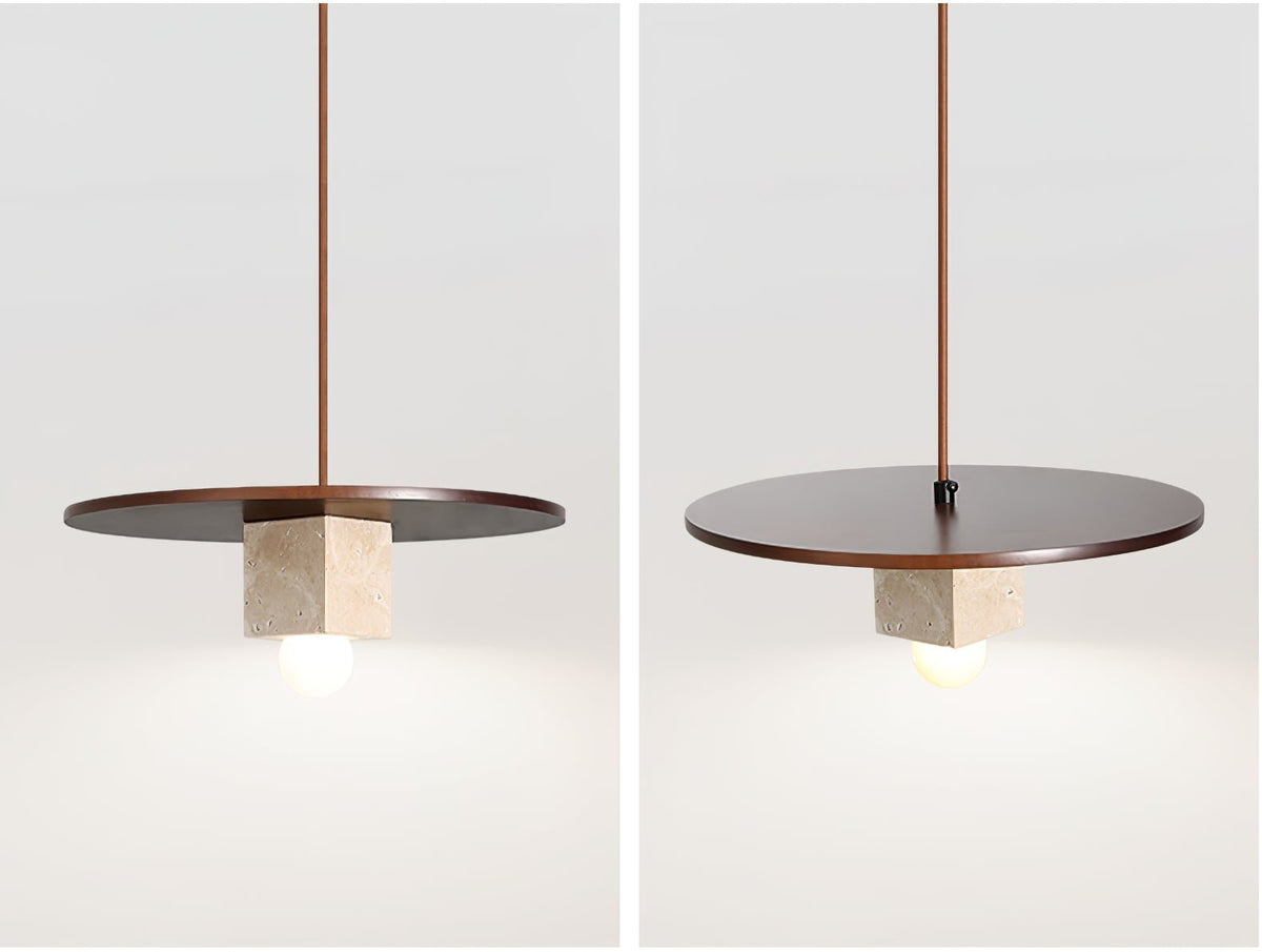 Sarix Geometric Travertine Pendant Light