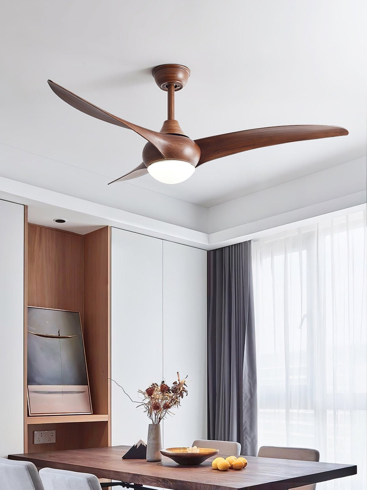 Selerena Natural Traditional Ceiling Fan Light