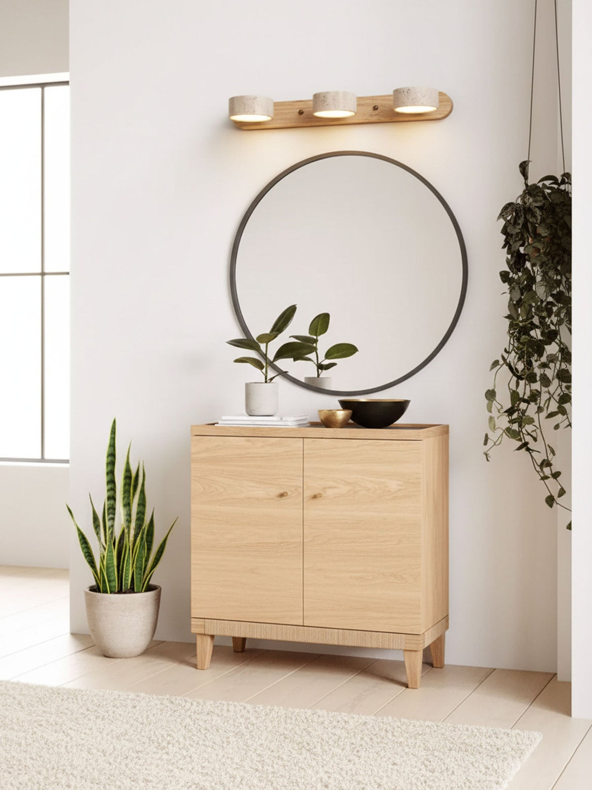 Hewen Travertine Duo Indoor Wall Light