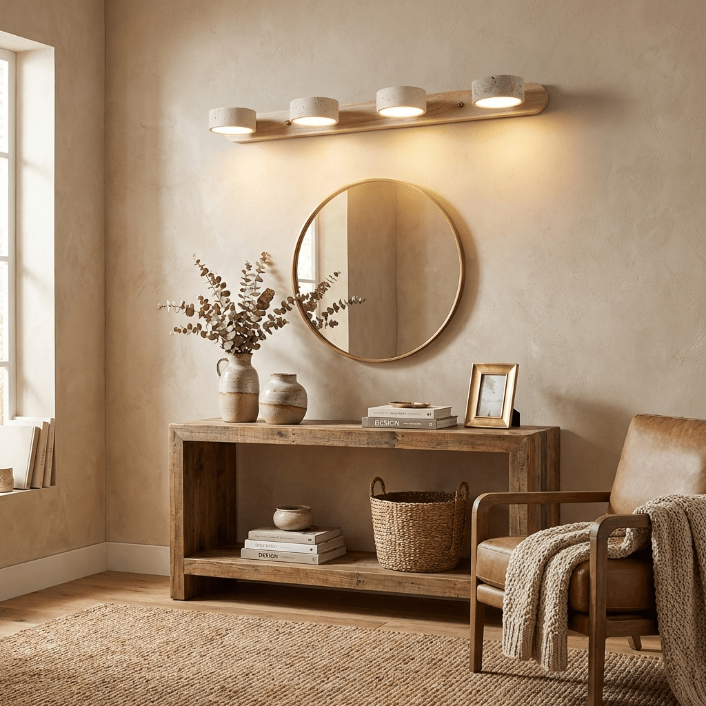 Hewen Travertine Duo Indoor Wall Light