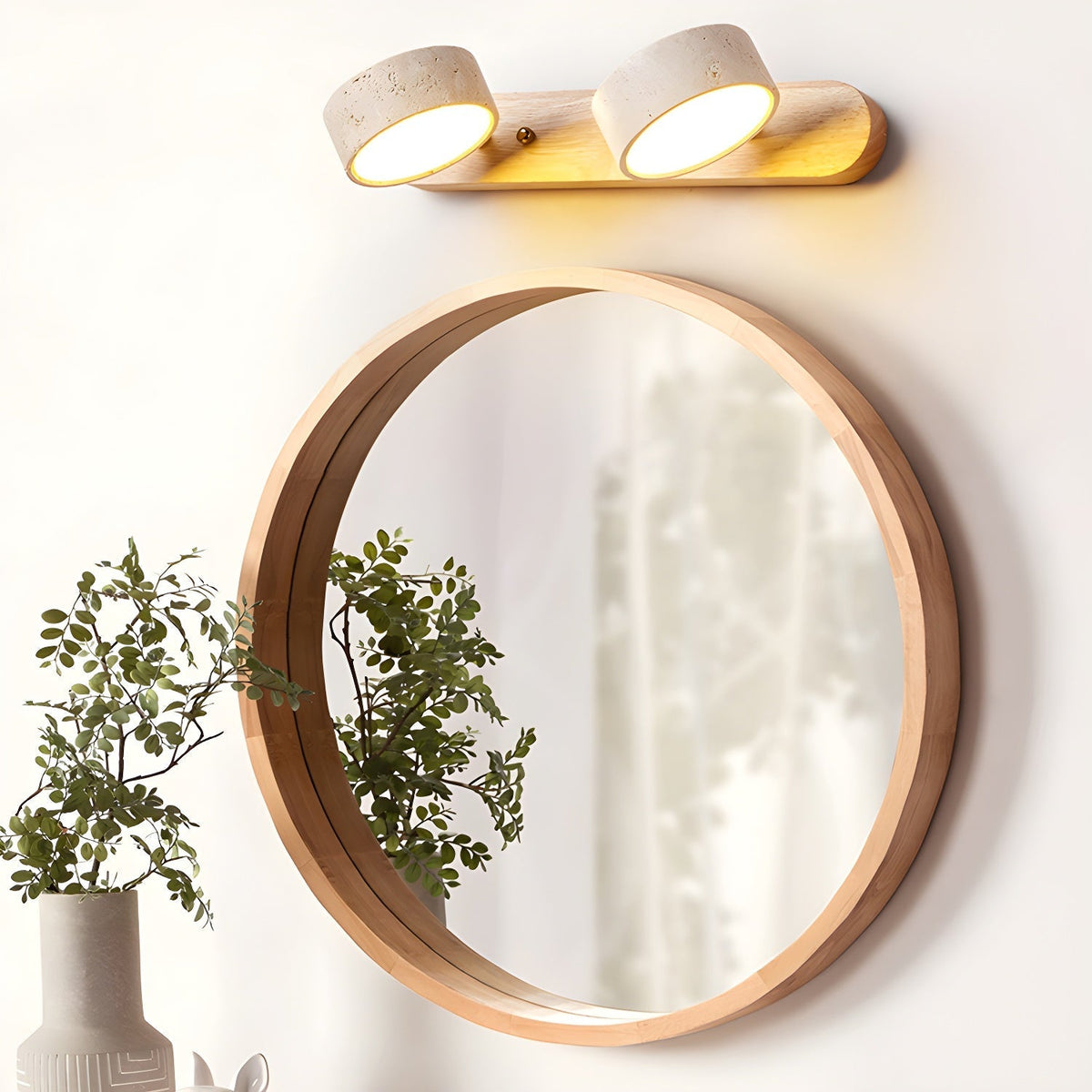 Hewen Travertine Duo Indoor Wall Light