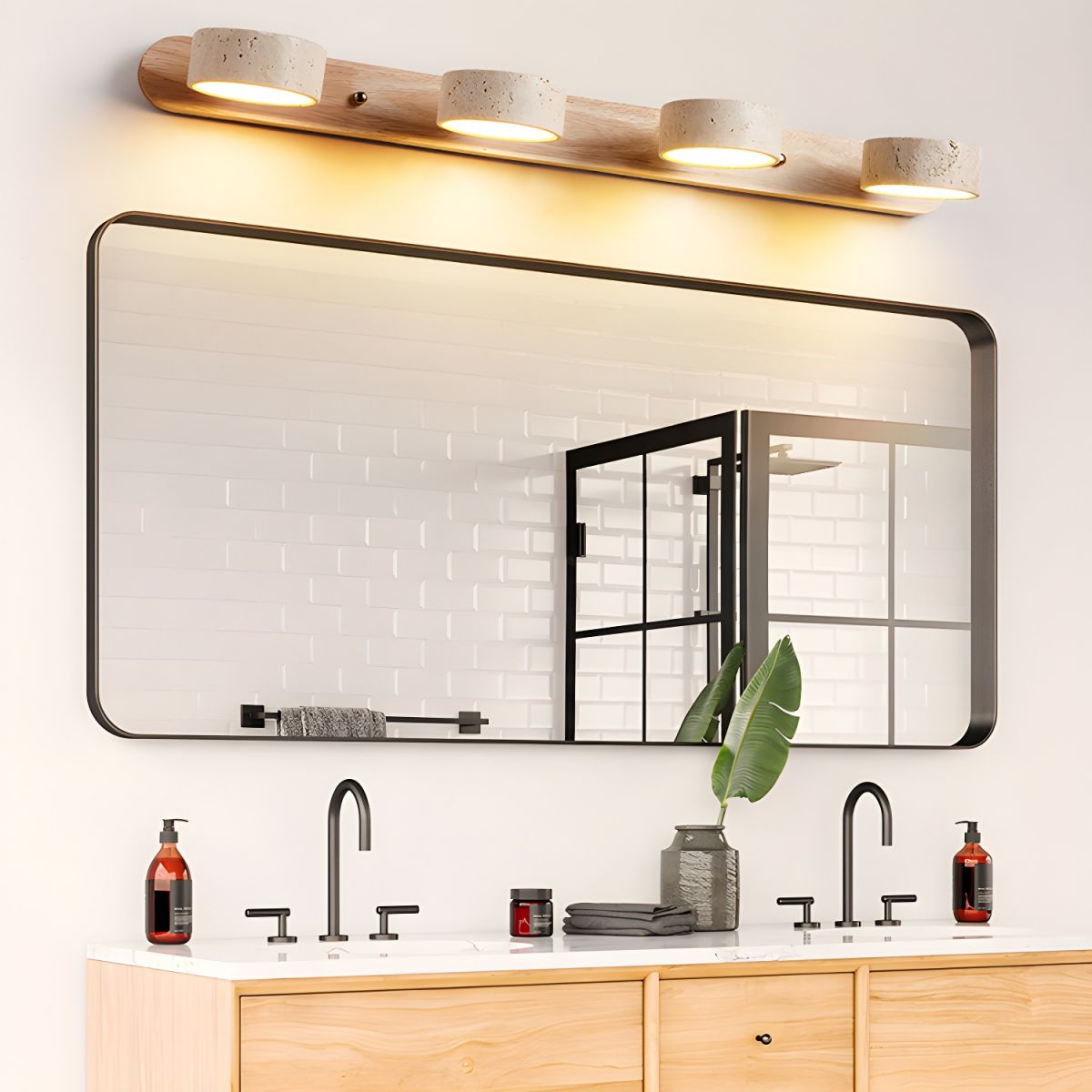 Voloreth Minimalist Travertine Wall Light