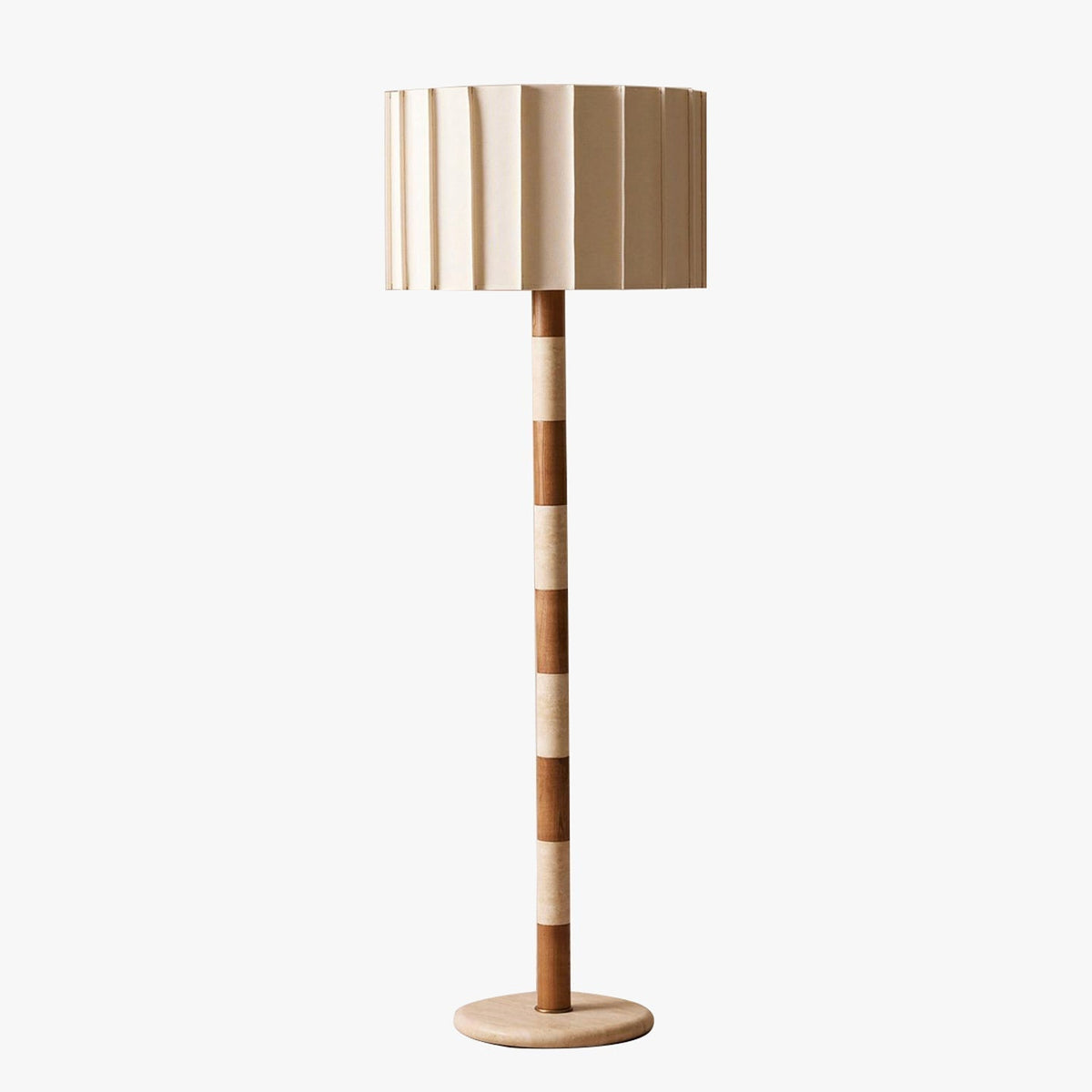 Vrys Travertine Striped Floor Lamp