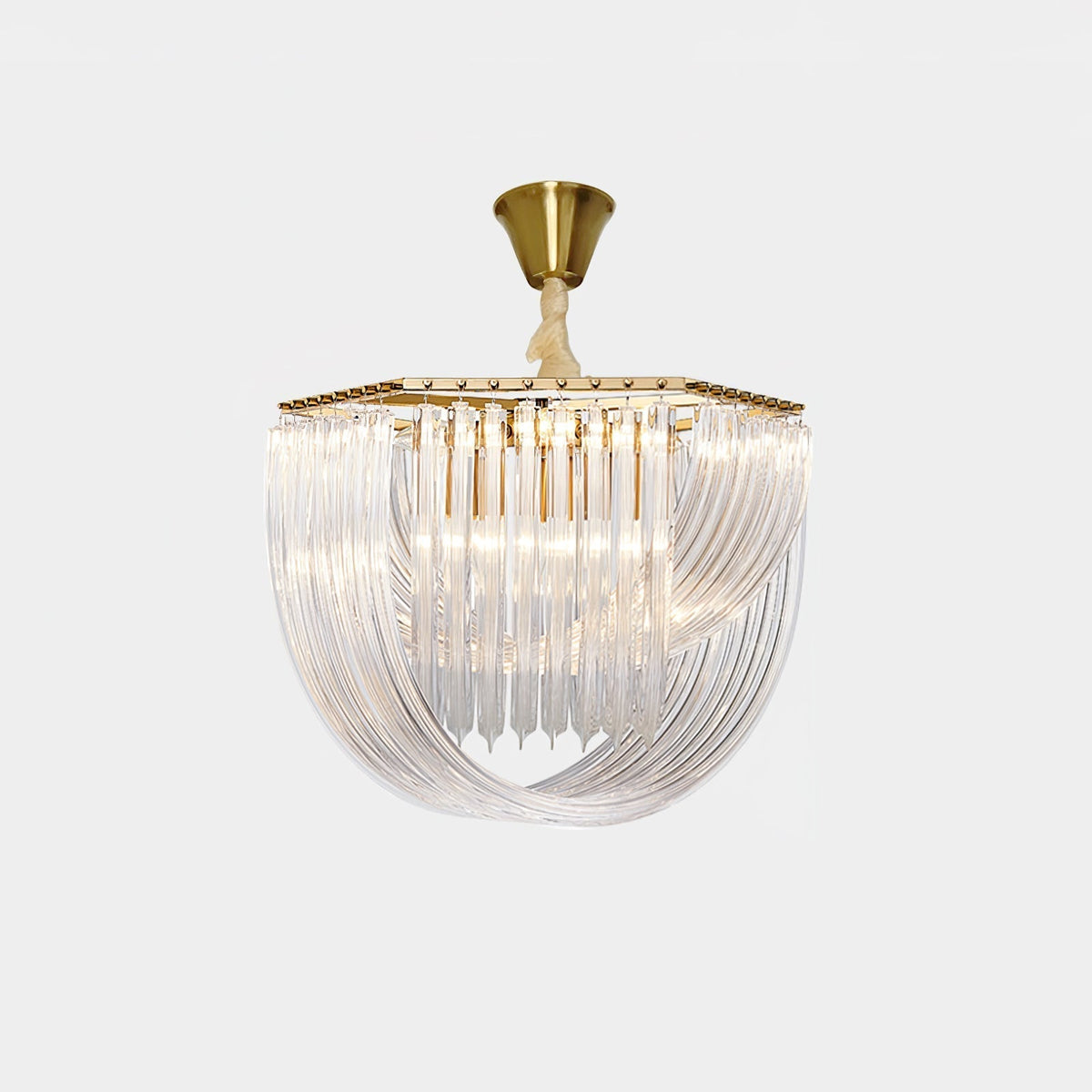 Sylnen Chandelier Clear Curved Tiered