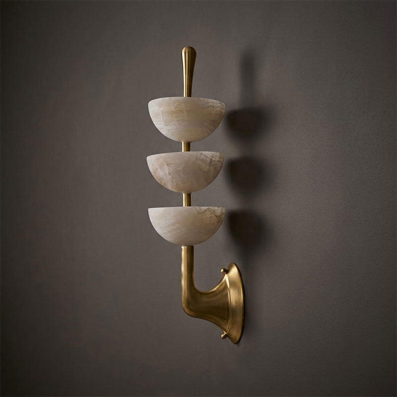 Pamio Triple Alabaster Indoor Wall Light