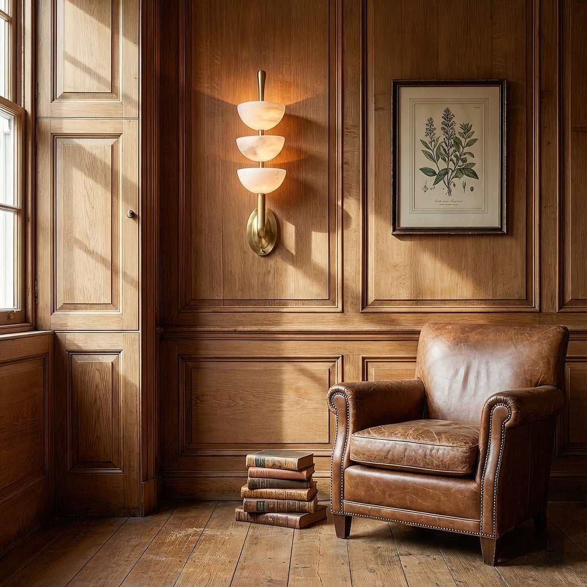 Pamio Triple Alabaster Indoor Wall Light