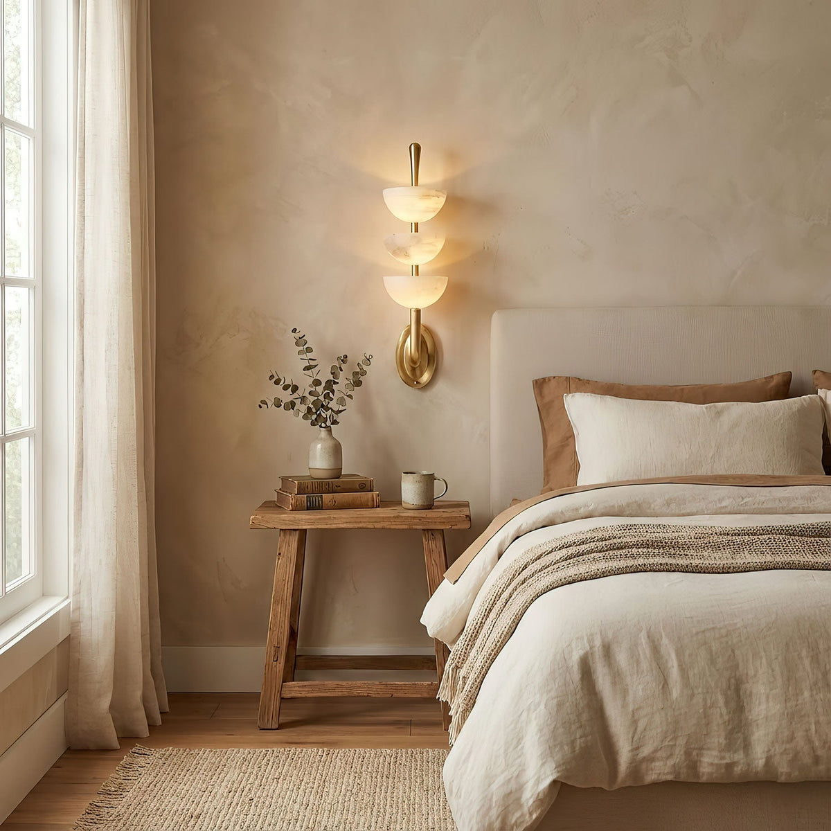 Pamio Triple Alabaster Indoor Wall Light