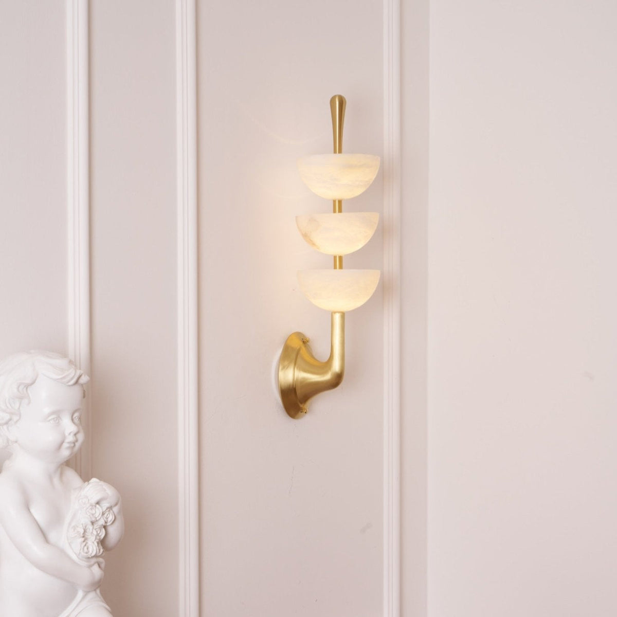 Pamio Triple Alabaster Indoor Wall Light