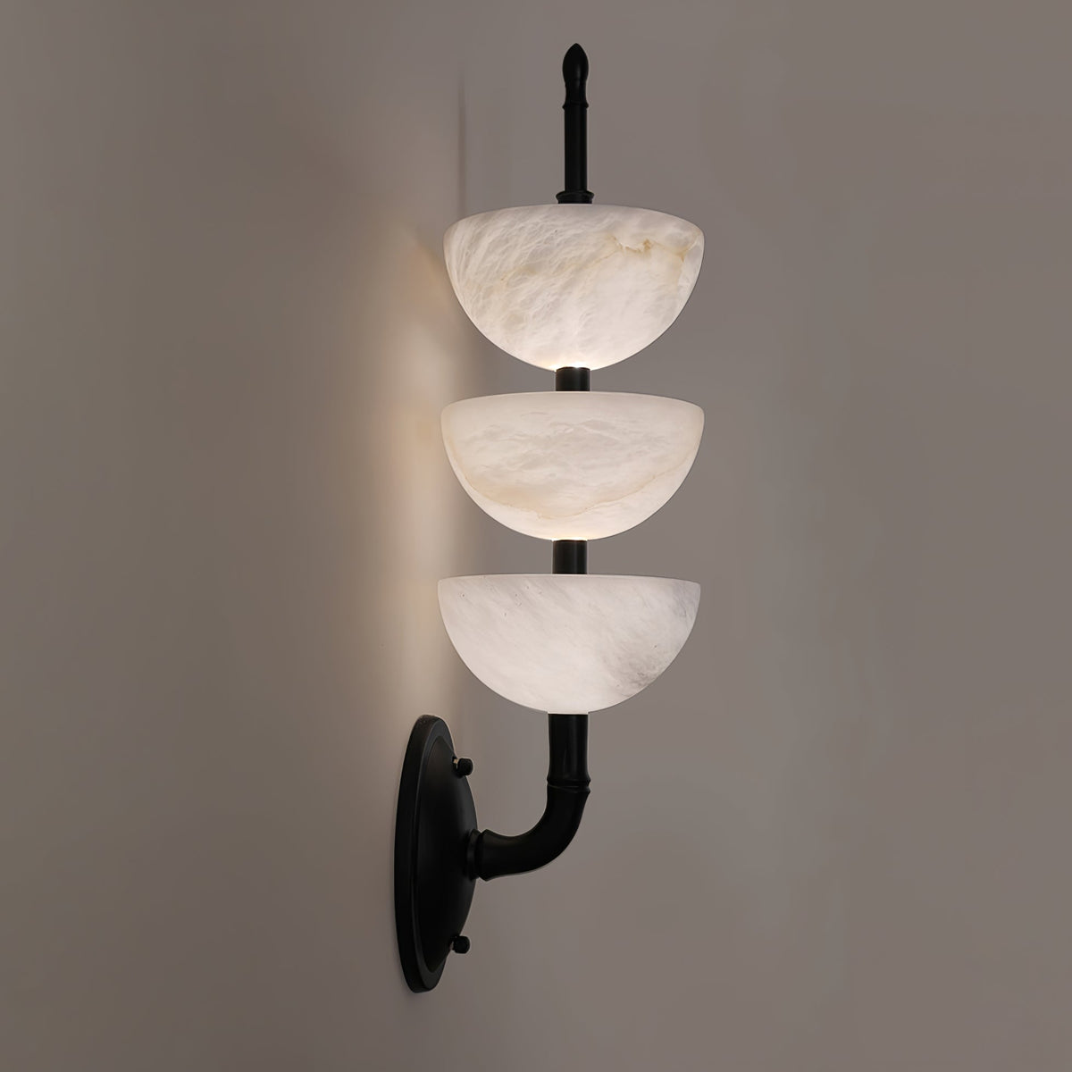 Pamio Triple Alabaster Indoor Wall Light