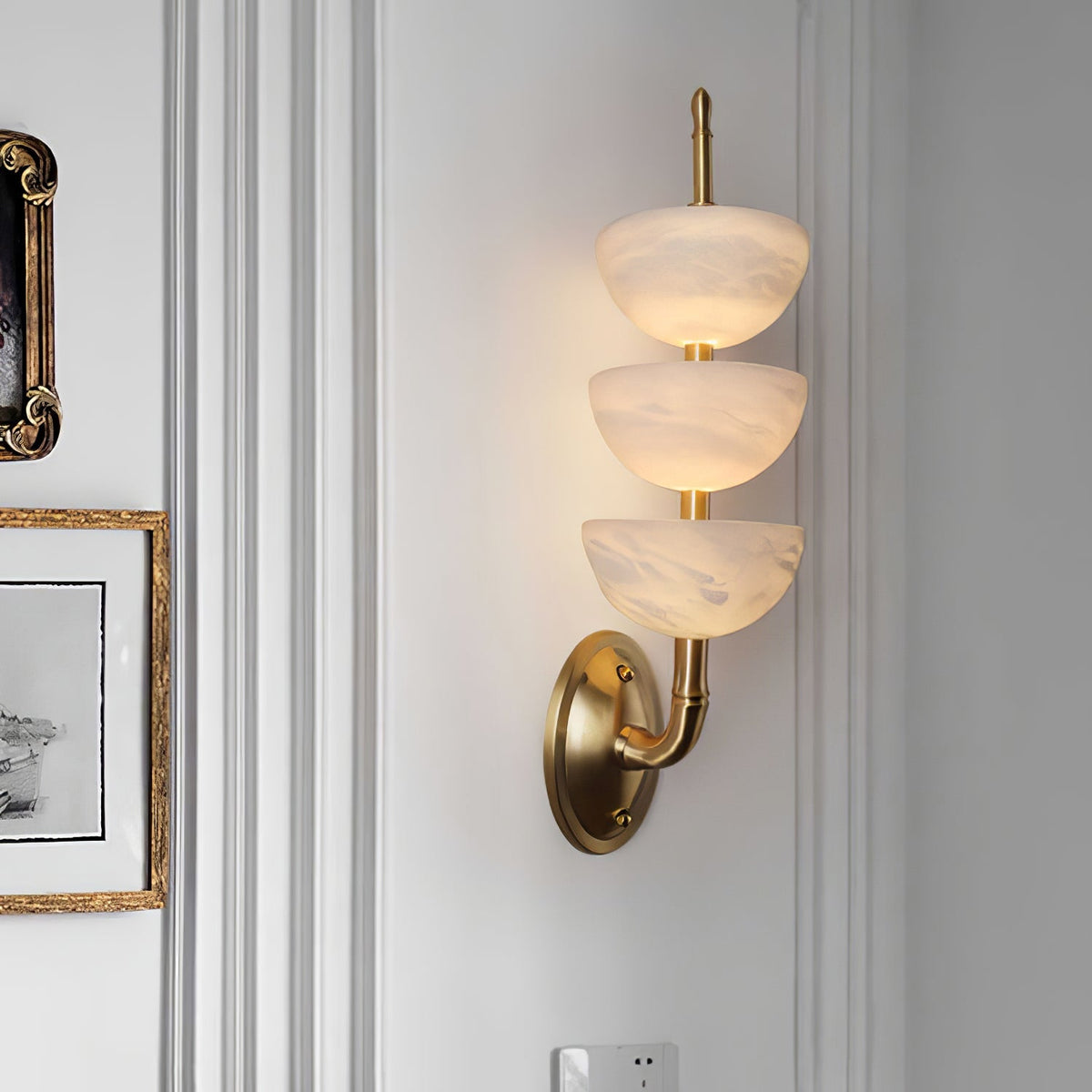 Pamio Triple Alabaster Indoor Wall Light