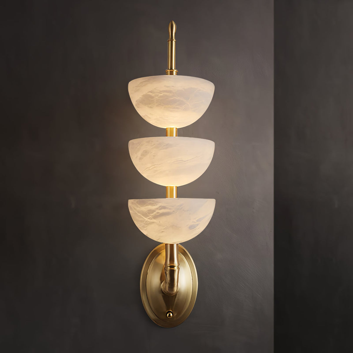 Pamio Triple Alabaster Indoor Wall Light