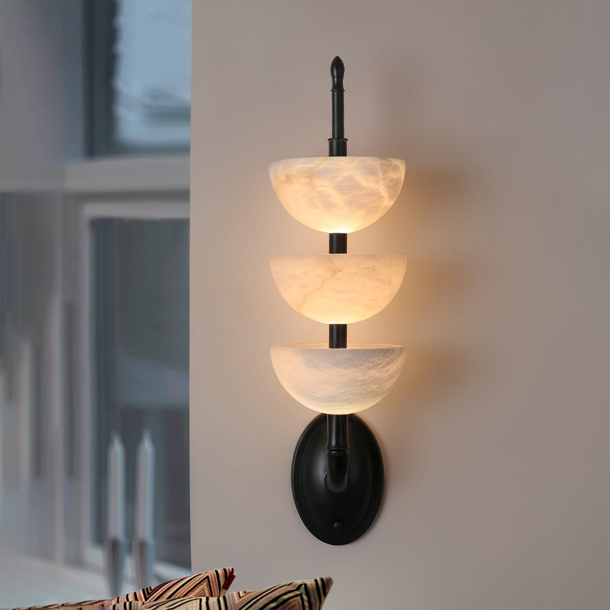 Pamio Triple Alabaster Indoor Wall Light