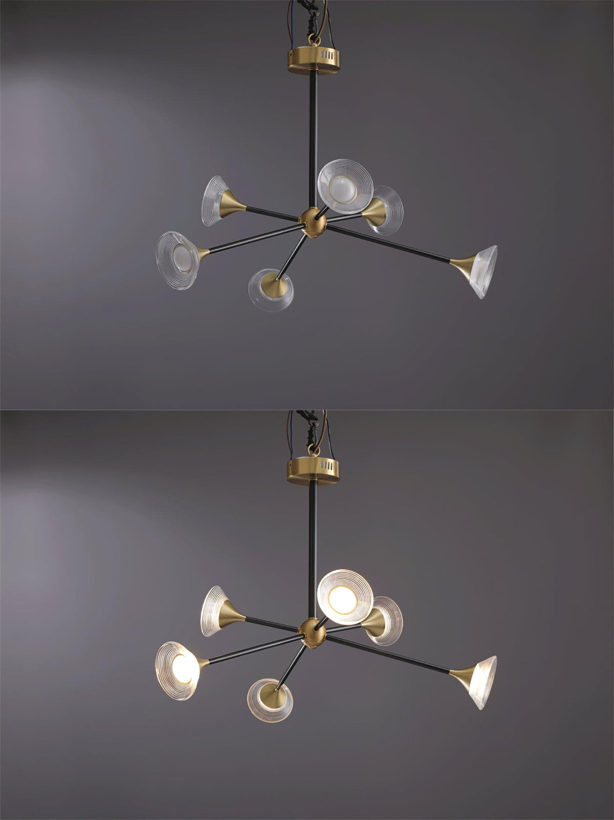Myzoraris Mid Century Modern Glass Chandelier