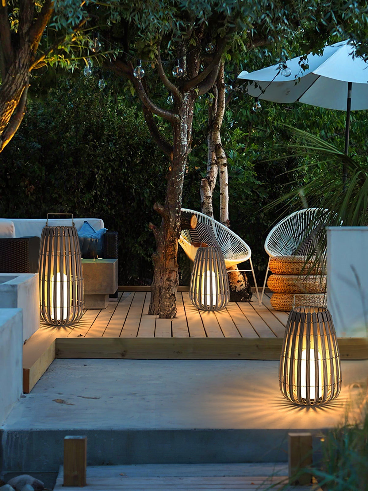 Veshael Tropic Braid Lantern Outdoor Lamp
