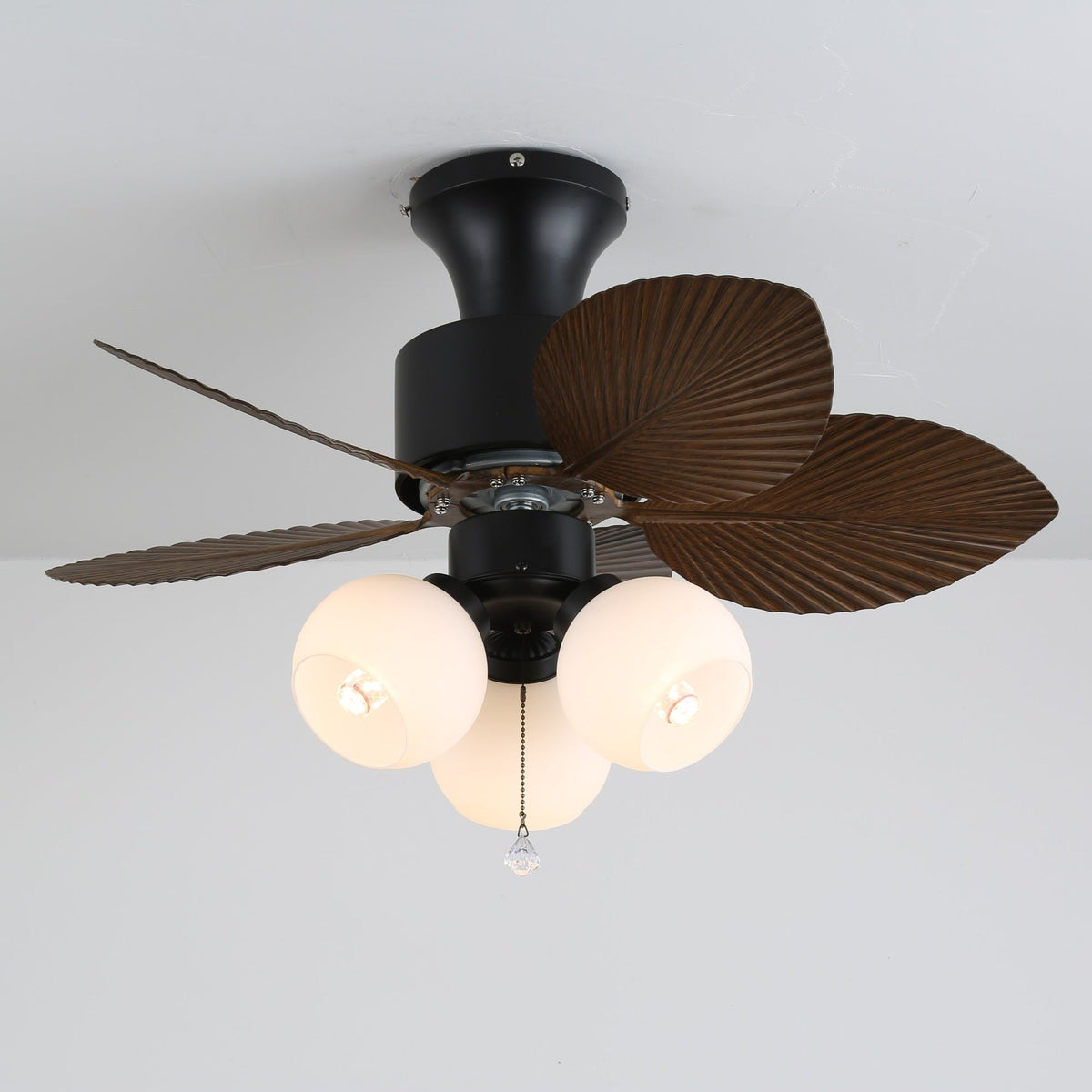 Marvella Vintage Wood Ceiling Fan Light