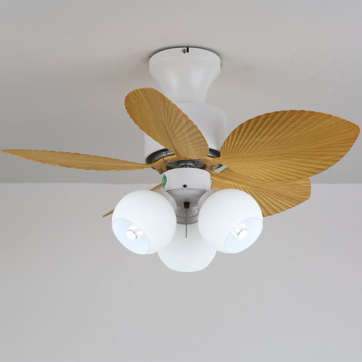 Marvella Vintage Wood Ceiling Fan Light