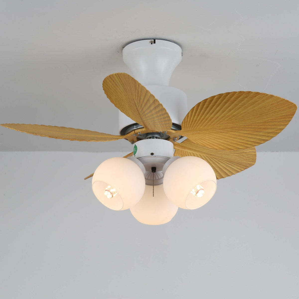 Marvella Vintage Wood Ceiling Fan Light