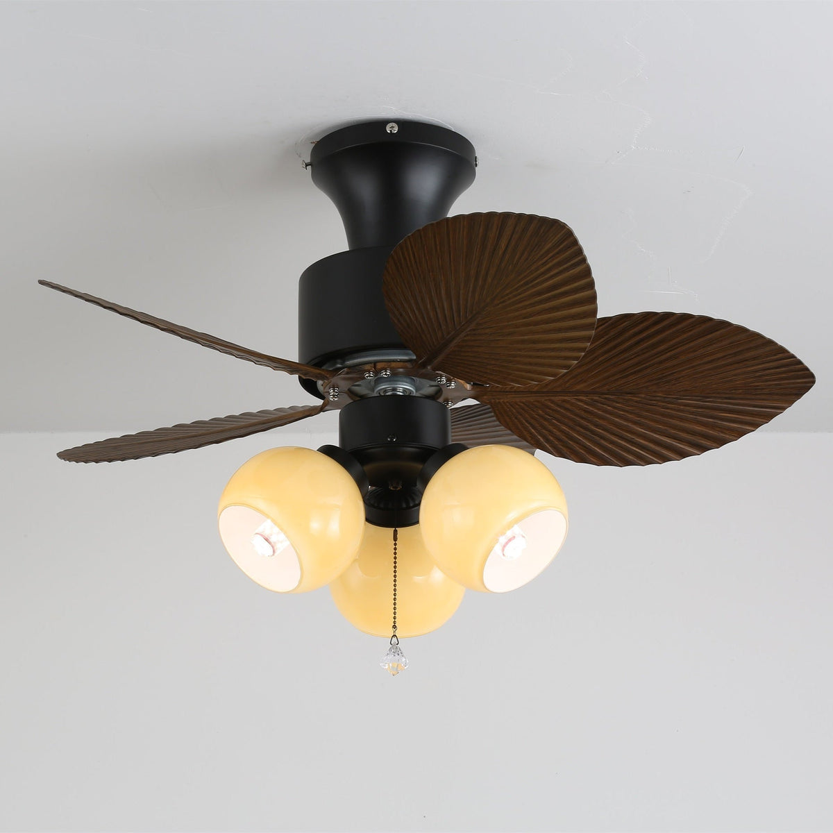 Marvella Vintage Wood Ceiling Fan Light