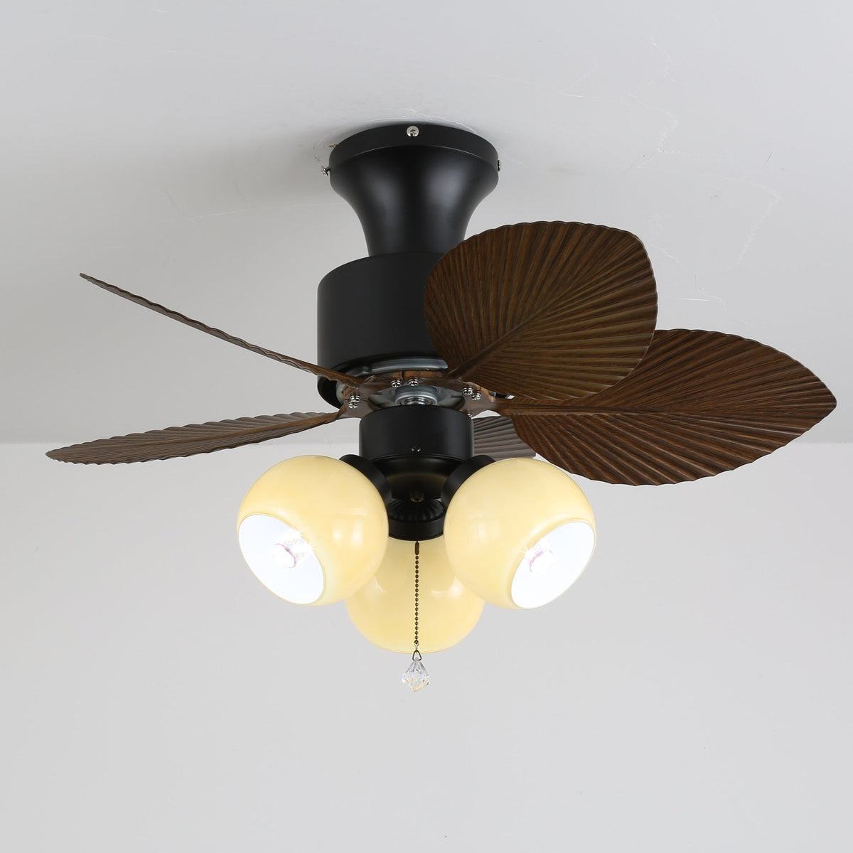 Marvella Vintage Wood Ceiling Fan Light