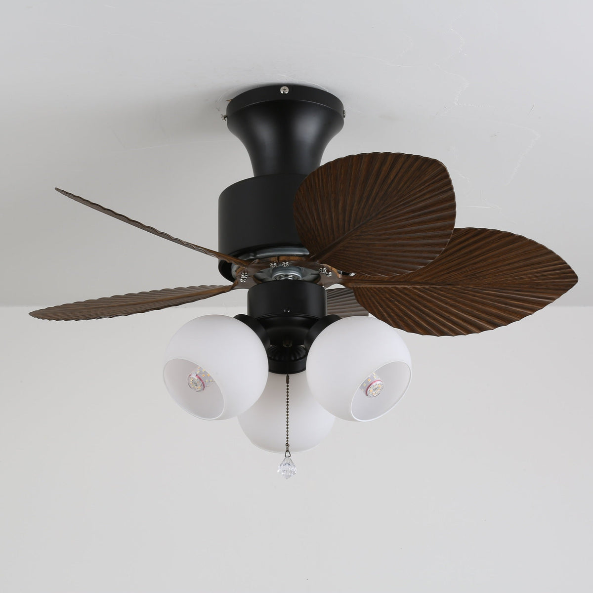 Marvella Vintage Wood Ceiling Fan Light