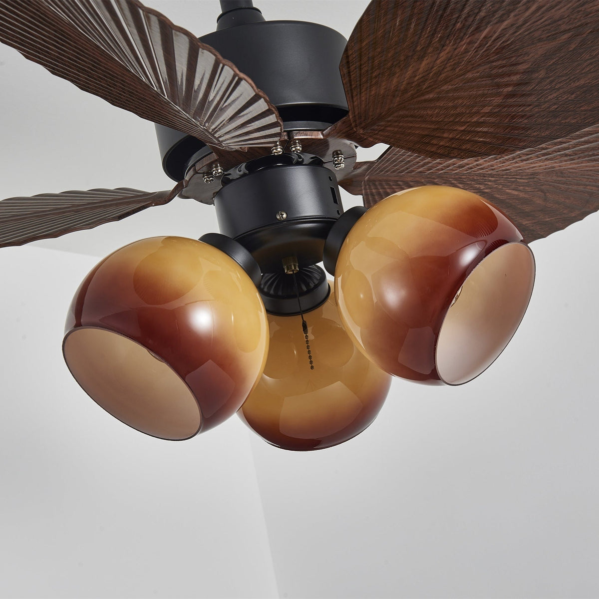Rinaleria Vintage Wood Ceiling Fan Light