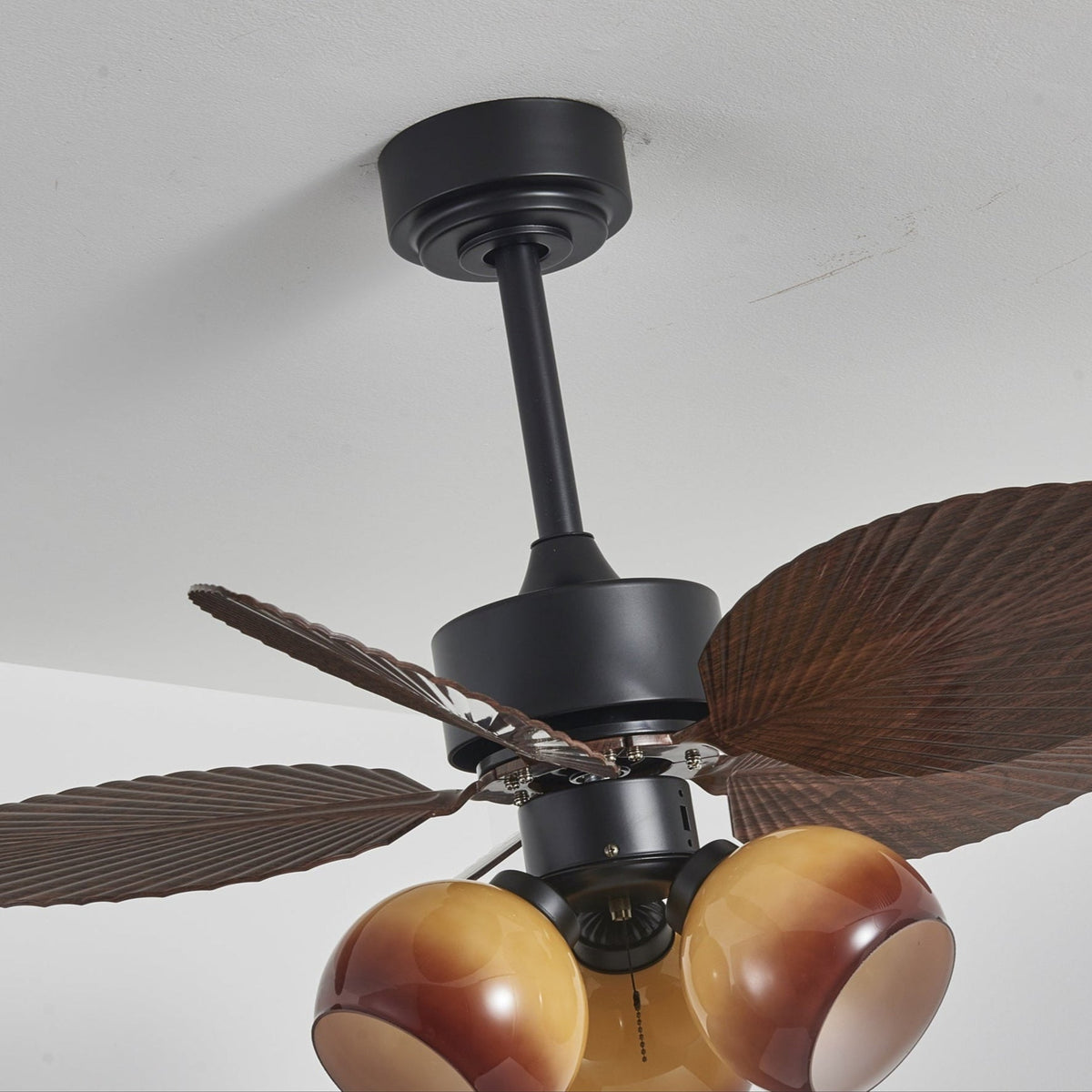 Rinaleria Vintage Wood Ceiling Fan Light