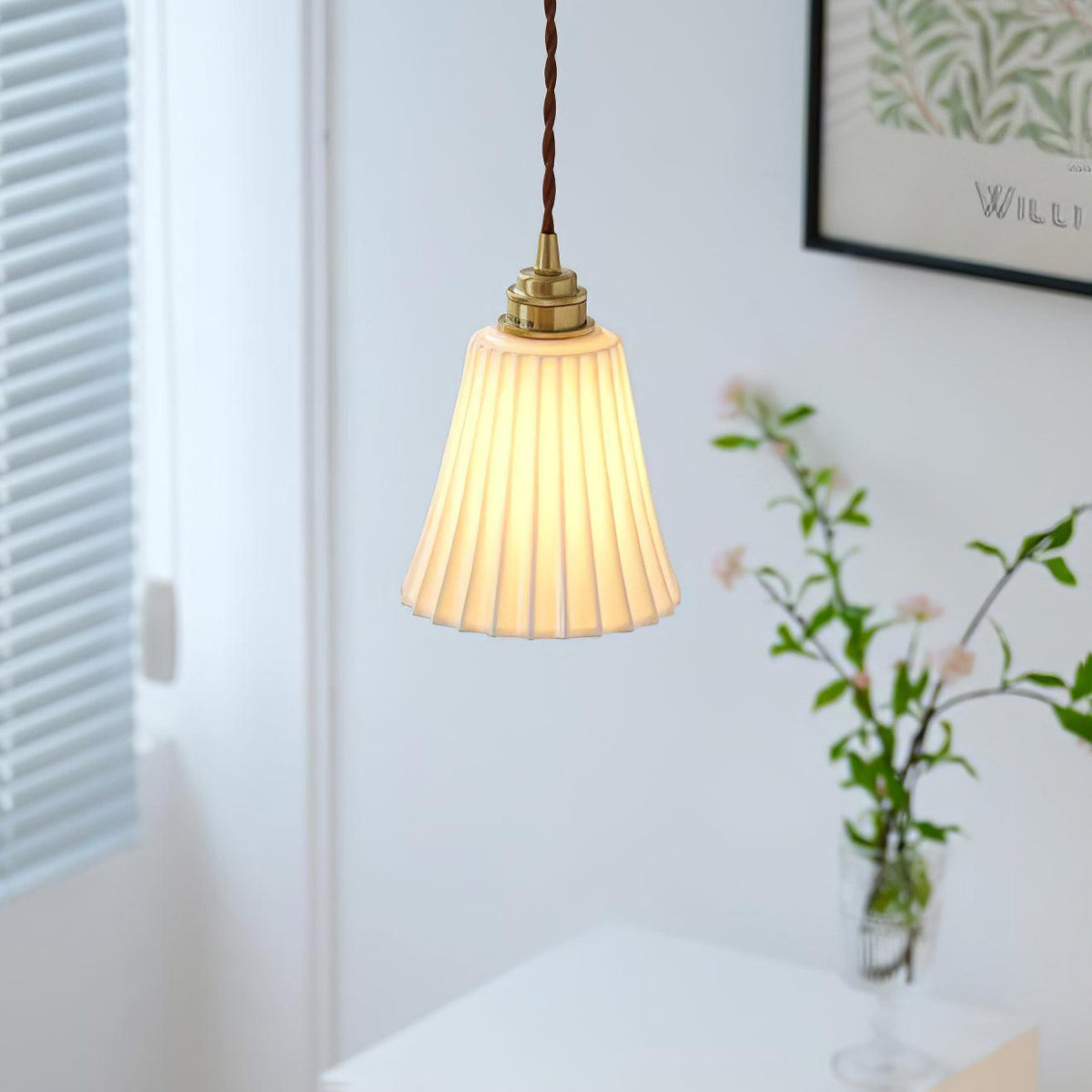 Mirirette Premium Nordic Art Trumpet Ceramic Pendant Light