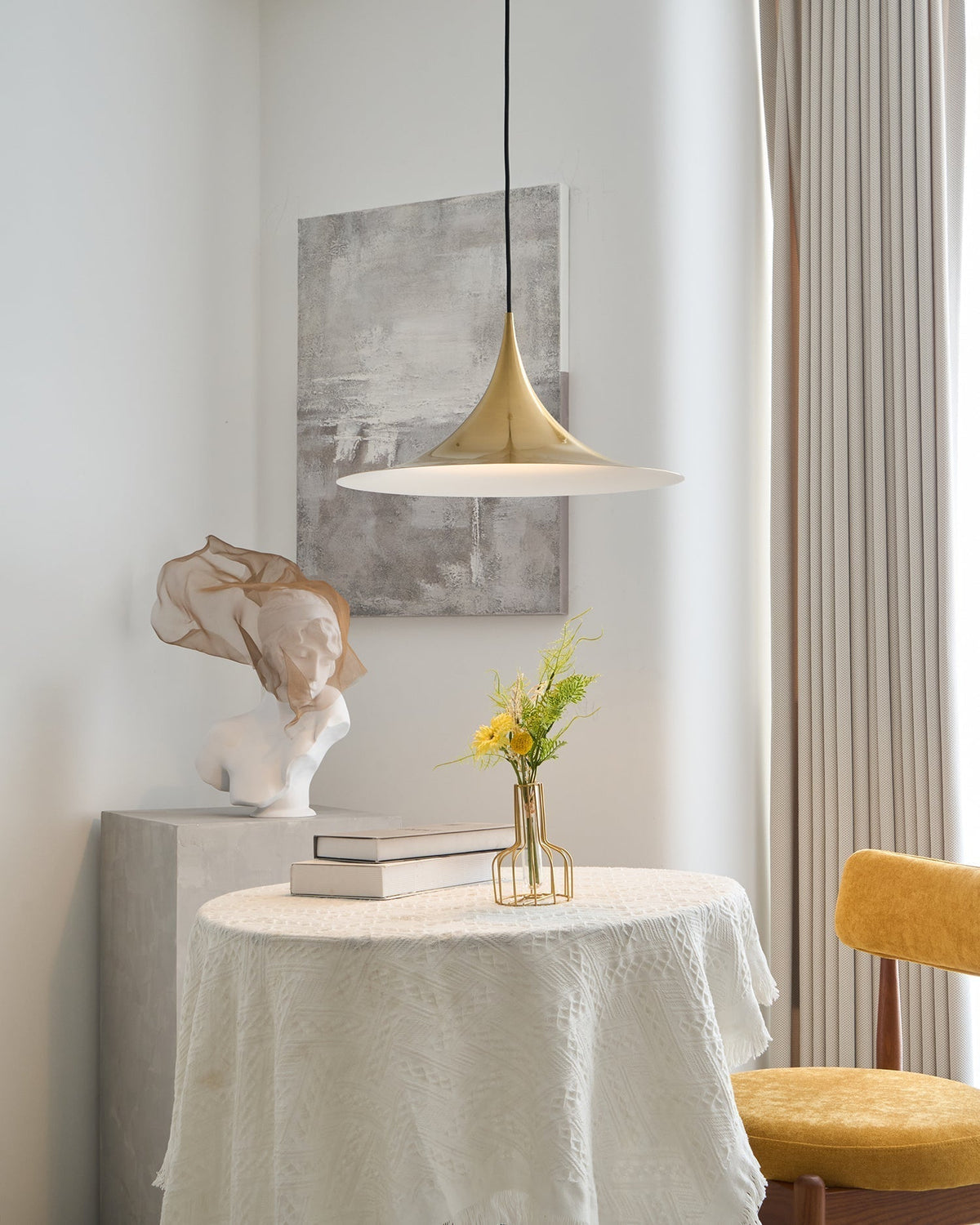Valerira Steel Sculptural Pendant Light