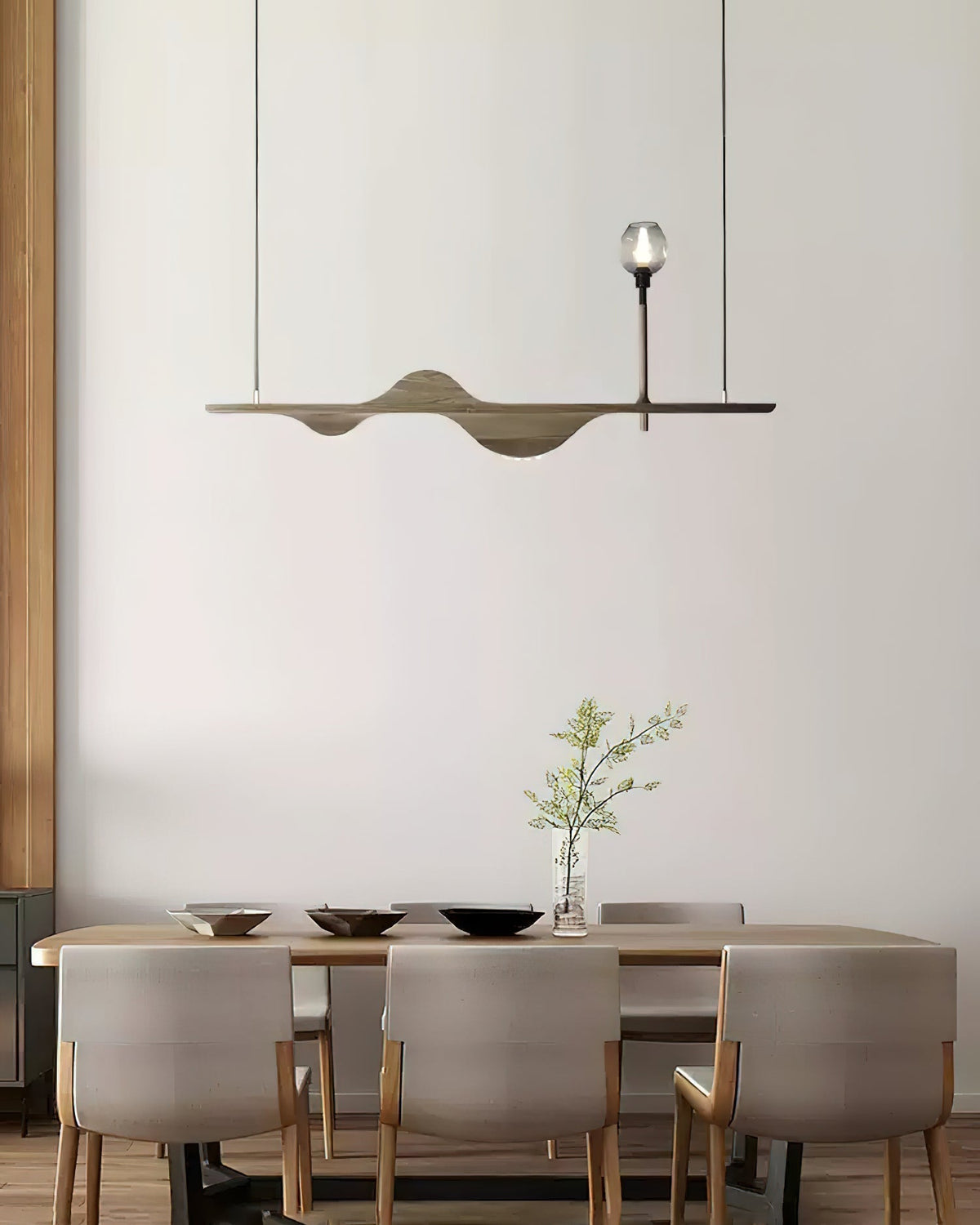 Cushais Wave Wood Pendant Light