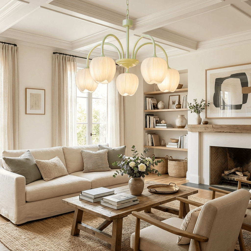 Gaina Tulip Matcha Chandelier