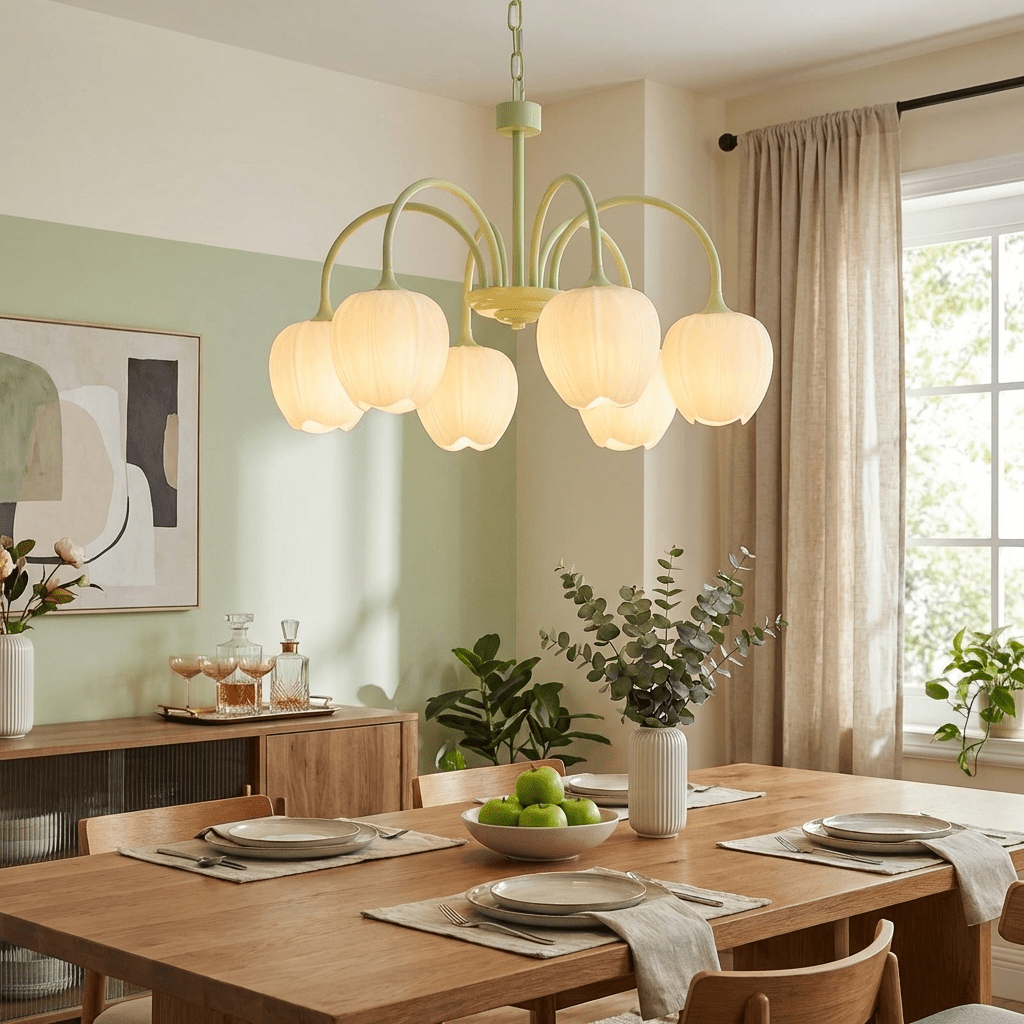 Gaina Tulip Matcha Chandelier