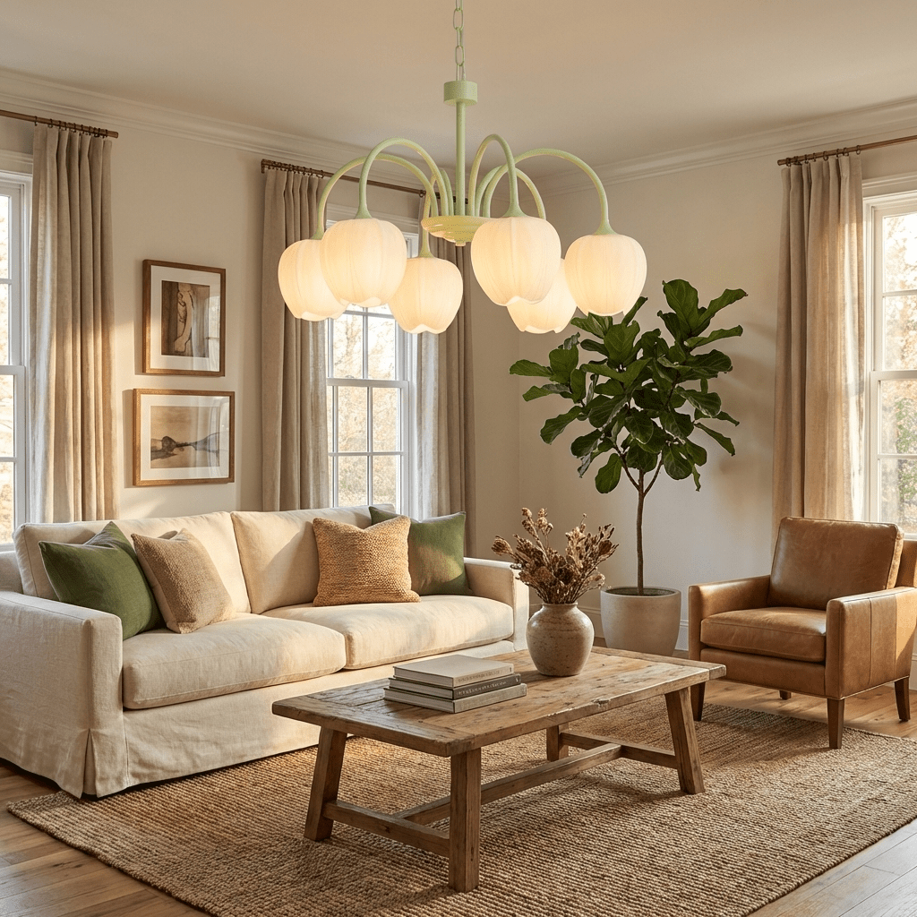 Gaina Tulip Matcha Chandelier