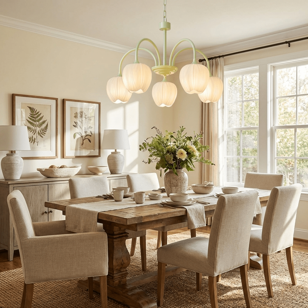 Gaina Tulip Matcha Chandelier